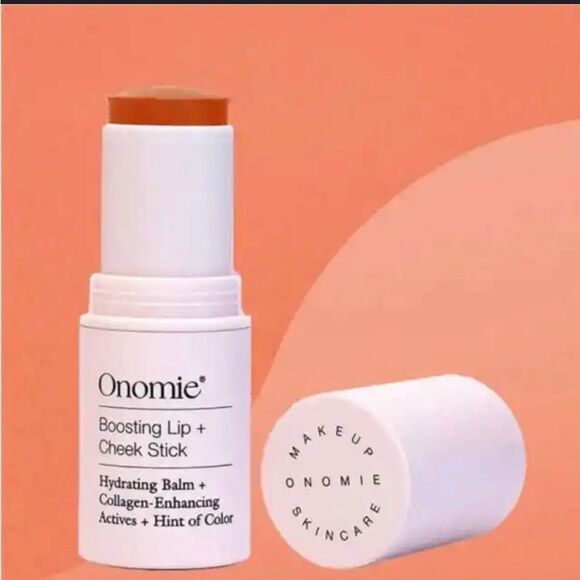 NIB 30.00 ONOMIE Boosting Lip + Cheek Stick in Nightingale in Two Shades - Picture 3 of 5